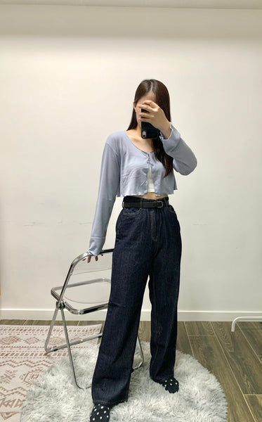 現貨｜四鈕扣木耳邊外搭