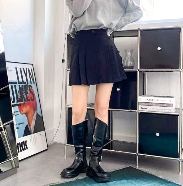 預訂｜校園風雙褶短裙